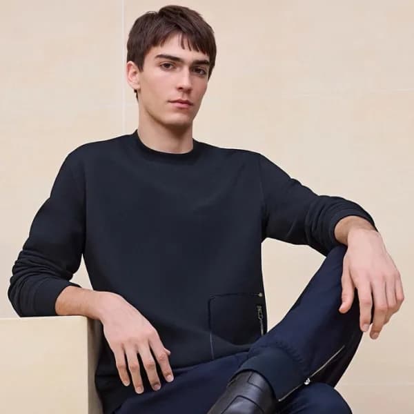 에르메스 남성 라운드 맨투맨 - Hermes Mens Round Tshirt - hec26… - 1