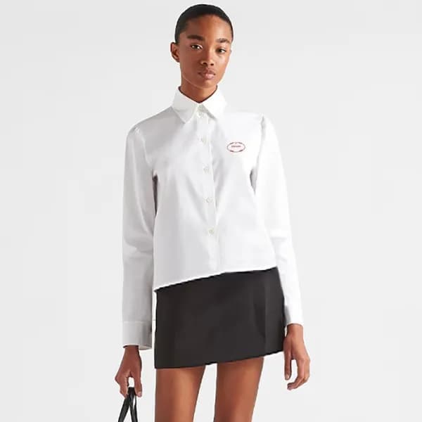 프라다 여성 모던 화이트 셔츠 - Prada Womens White Tshirts - pr… - 1