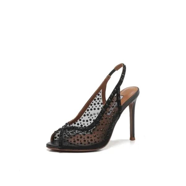 아쿠아주라 여성 크리스탈 슬링백 - Aquazzura Womens Crystal Sling…