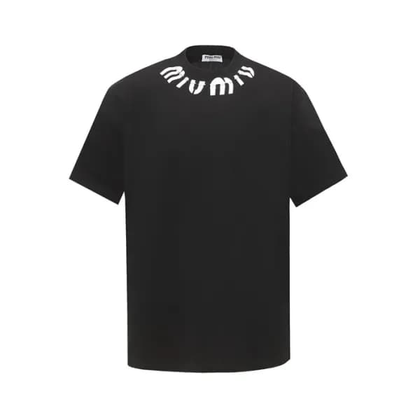 미우미우 남성 라운드 반팔 티셔츠 - Miumiu Mens Round Tshirt - mi… - 1