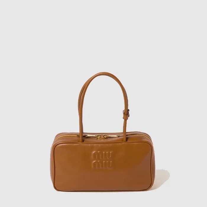 미우미우 여성 보 가죽 탑 핸들 백 - Miumiu Womens top handle bag… - 1