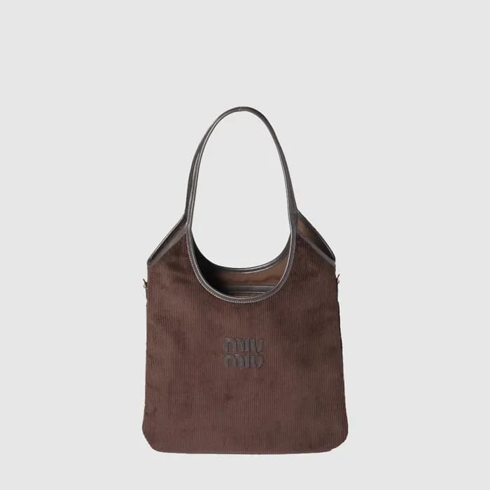 미우미우 여성 아이비 코듀로이 백 - Miumiu Womens Ivy Corduroy Ba… - 1