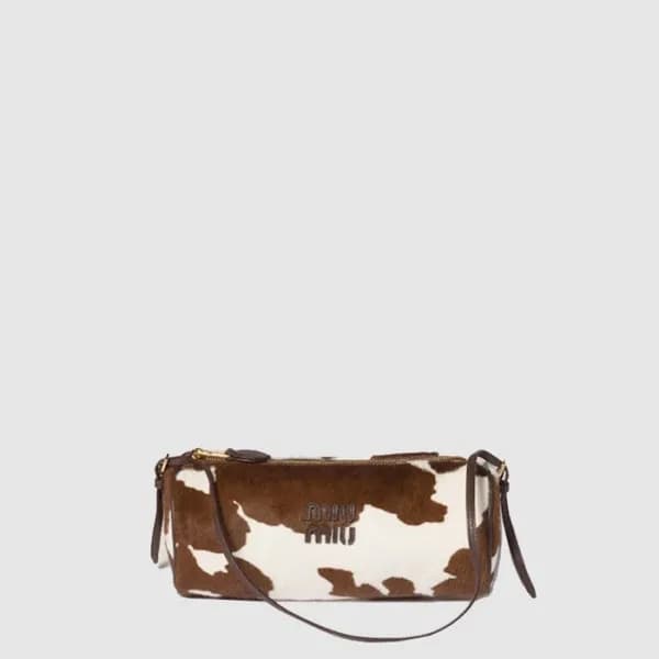 미우미우 여성 프린트 가죽 파우치 - MiuMiu Womens Printed Leather… - 1
