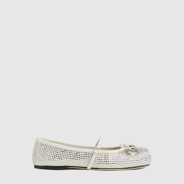 구찌 여성 크리스탈 홀스빗 플랫 슈즈 - Gucci Womens Crystal Horseb… - 1