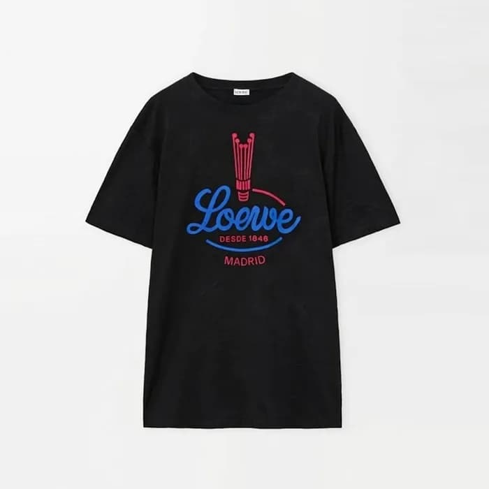 로에베 남성 라운드 반팔티 - Loewe Mens Round Tshirt - loc1381… - 1