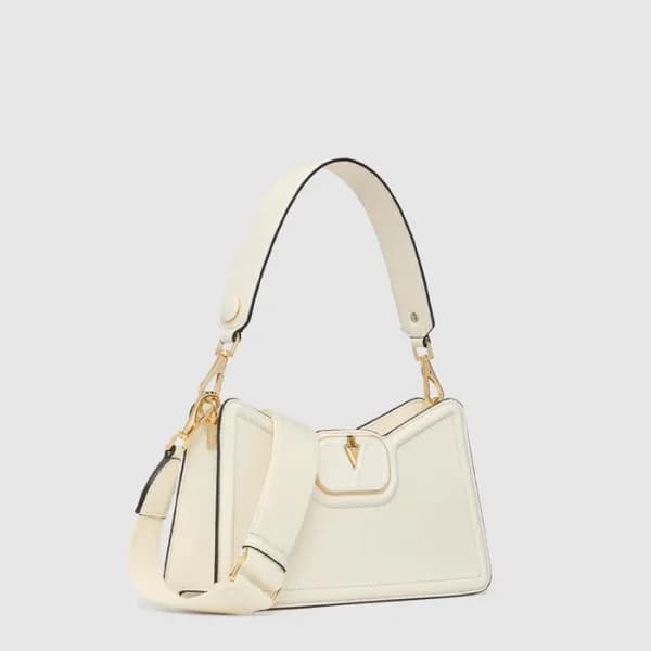 발렌티노 여성 브이로고 가죽 숄더백 - Valentino Womens V-Logo Leat… - 1