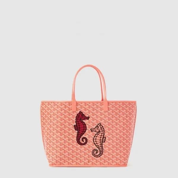 고야드 남/녀 블루 앙주 PM 해마 엠브로더이드 - Goyard Unisex Anjou B… - 1