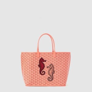 고야드 남/녀 블루 앙주 PM 해마 엠브로더이드 - Goyard Unisex Anjou B…