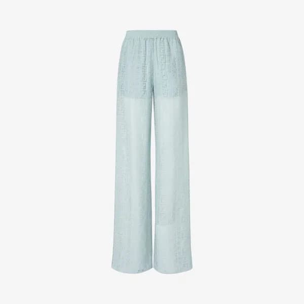 펜디 여성 FF 번아웃 팬츠 - Fendi Womens FF Burnout Trousers… - 1