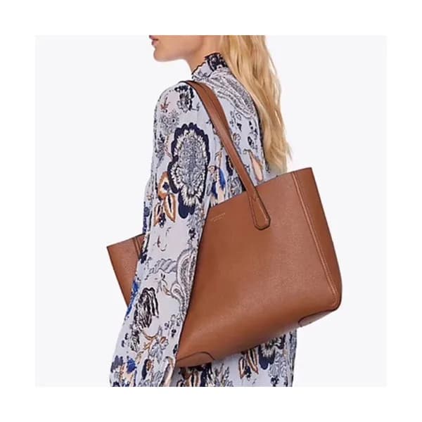 Tory Burch Leather Brown Tote Shoulder Bag,30cm - … - 1