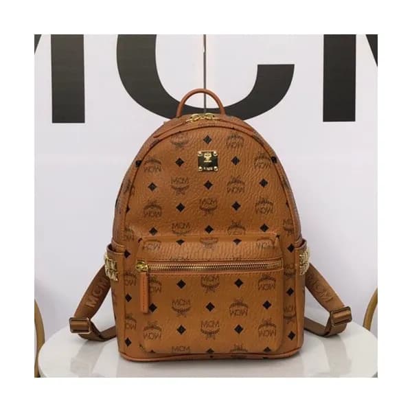 MCM Stark Leather Back Pack,17/21/26/34cm - 엠씨엠 스타… - 1