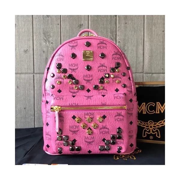 MCM Visetos Stark Leather Back Pack,21/26/34cm - 엠… - 1