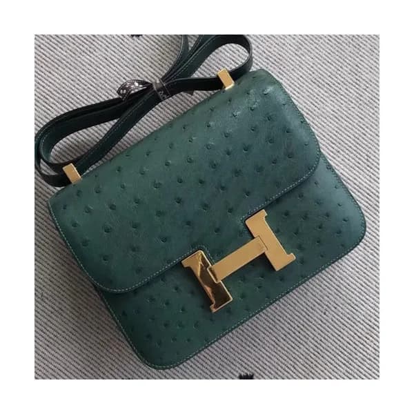 Hermes Constance Ostrich Leather Shoulder Bag,23cm… - 1