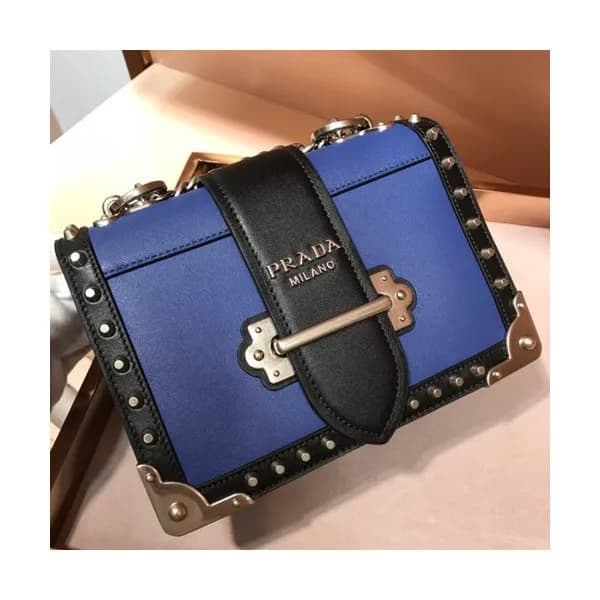 Prada Cahier Leather Shoulder Bag,20cm - 프라다 카이에 레… - 1