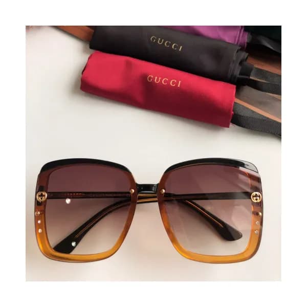 Gucci 2019 Mm/Wm GG Metal Logo Acrylic Frame Sungl… - 1
