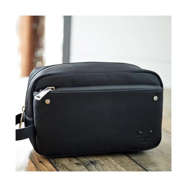 Fendi 2019 Nylon&Leather Bag Bugs Pouch Hand Bag,2…