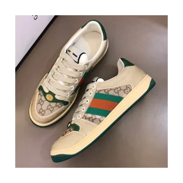 Gucci 2019 Mens Ace GG Leather Sneakers - 구찌 남성 에이… - 1