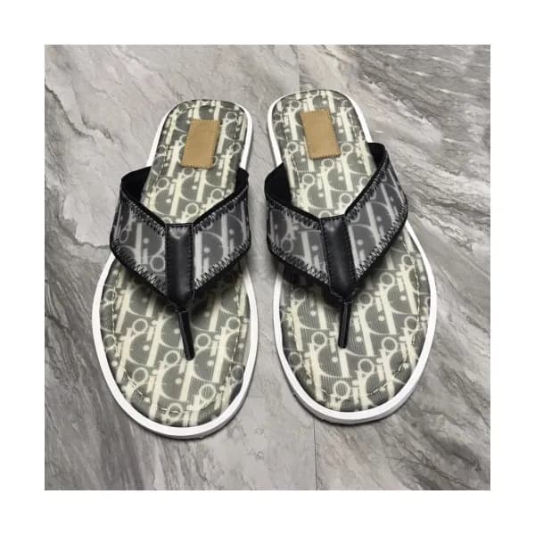 Dior 2019 Mens Initial Logo Leather Flip-flap - 디올… - 1