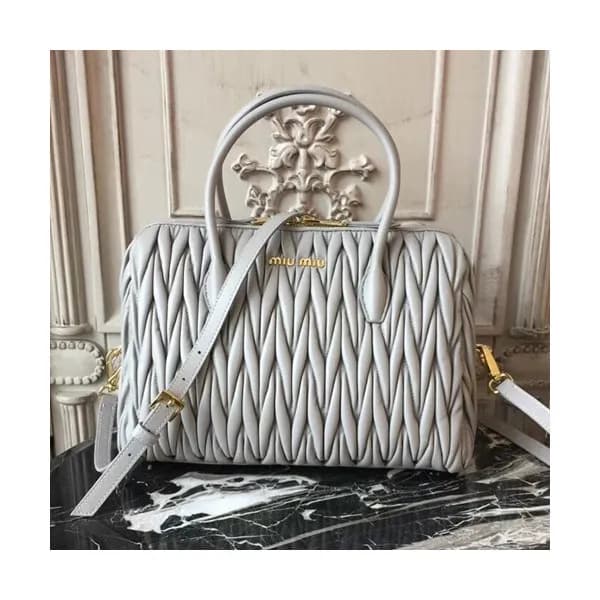 MiuMiu 2019 Matelasse Top Handle Tote Shoulder Bag… - 1