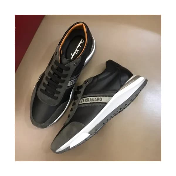 Ferragamo 2018 Mens Leather sneakers/Running Shoes… - 1