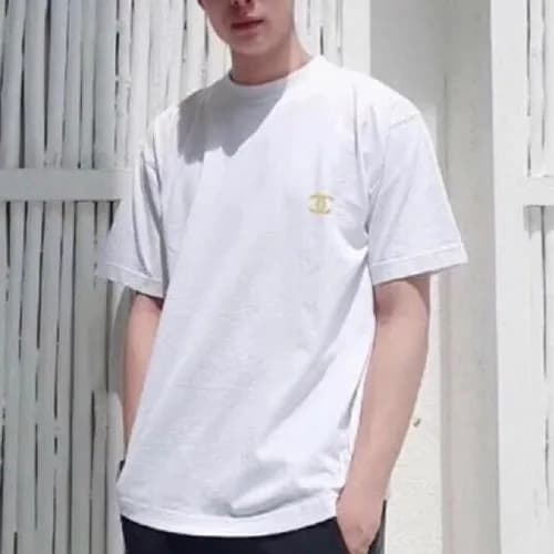 Chanel 2019 Mens Printing Logo Cotton Short Sleeve… - 1