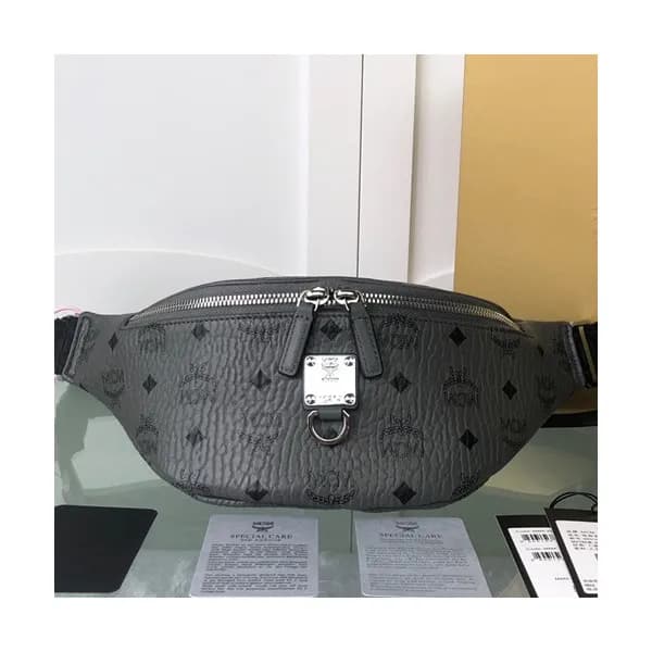 MCM 2019 Visetos Leather Hip Sack Belt Bag,36cm - … - 1