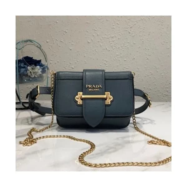 Prada 2019 Cahier Leather Hip Sack / Clutch Bag / … - 1