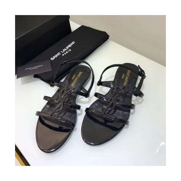Saint Laurent 2019 Womens Metal Logo Strap Sandal … - 1