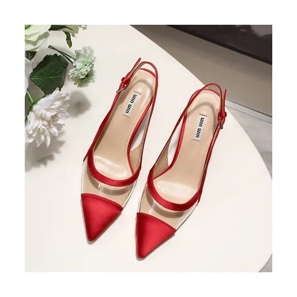 Miumiu 2019 Ladies PVC High Heel Slingback - 미우미우 … - 1