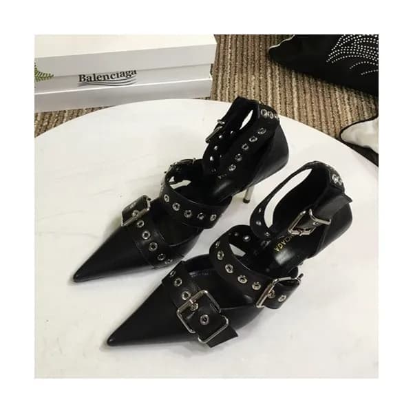 Balenciaga 2019 Ladies Leather High Heel Sandal Sl… - 1