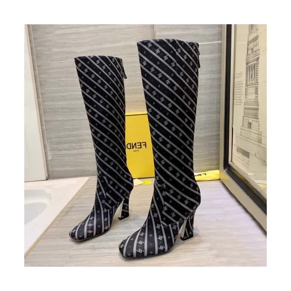 Fendi 2019 Ladies Silk High Heel Boots - 펜디 2019 여… - 1
