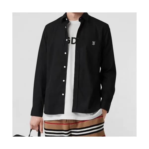 Burberry 2019 Mens Vintage Logo Slim Fit Cotton sh… - 1