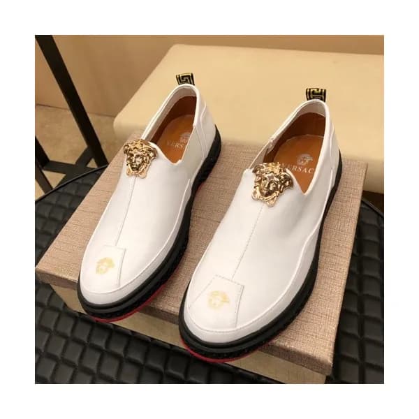 Versace 2019 Mens Leather Slip On - 베르사체 2019 남성용… - 1