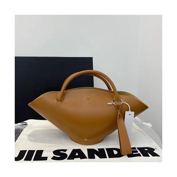 Jil Sander 2019 Sombrero Leather Small Tote Bag,42… - 1