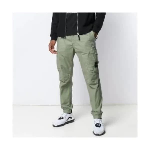 Stone Island 2020 Mens Logo Casual Cotton Pants - … - 1