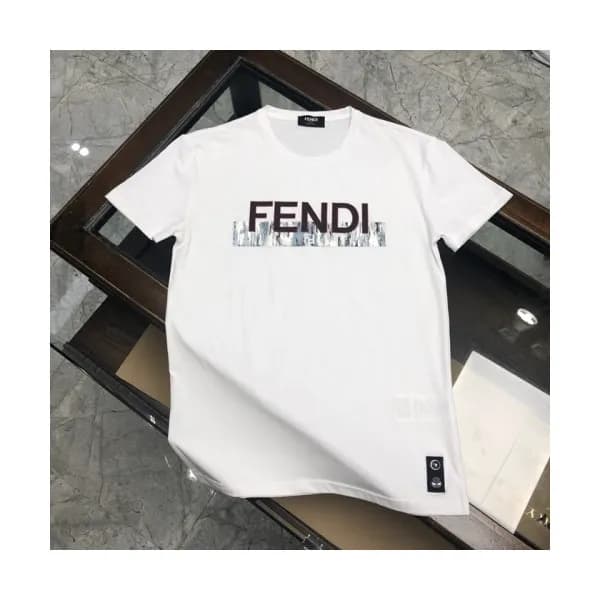 [펜디]Fendi 2020 Mens Logo Casual Silket Short Sleev… - 1