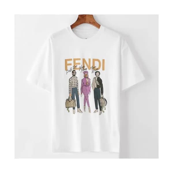 [펜디]Fendi 2020 Mm/Wm Logo Casual Cotton Short Slee… - 1