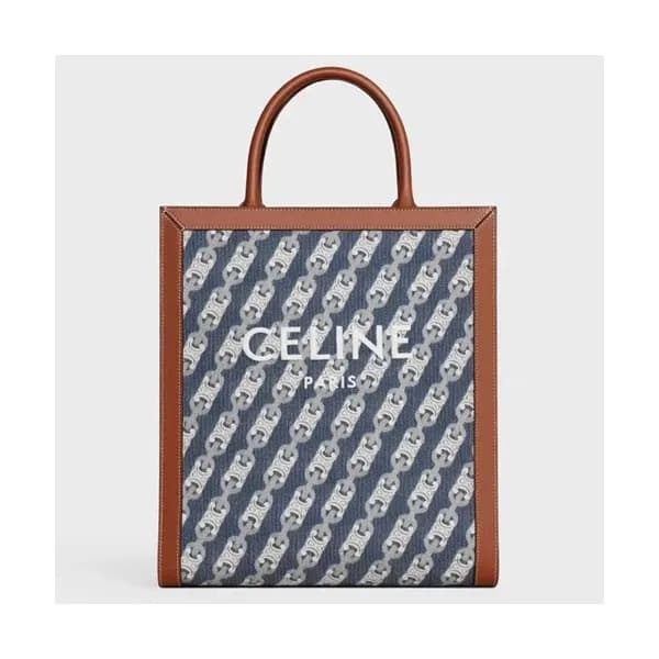 Celine 2020 Vertical Cabas Canvas Tote Shopper Bag… - 1
