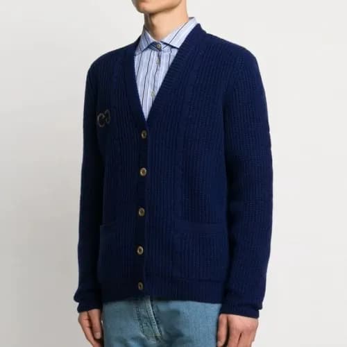 Gucci Mens Trendy V-neck Cardigan - 구찌 2020 남성 트렌디… - 1