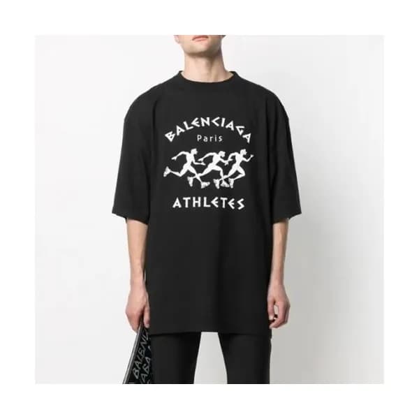 [발렌시아가]Balenciaga 2021 Mm/Wm Logo Cotton Short Sle… - 1