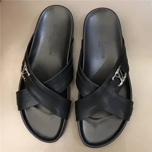 Louis Vuitton 2021 Men's Leather Slipper - 루이비… - 1