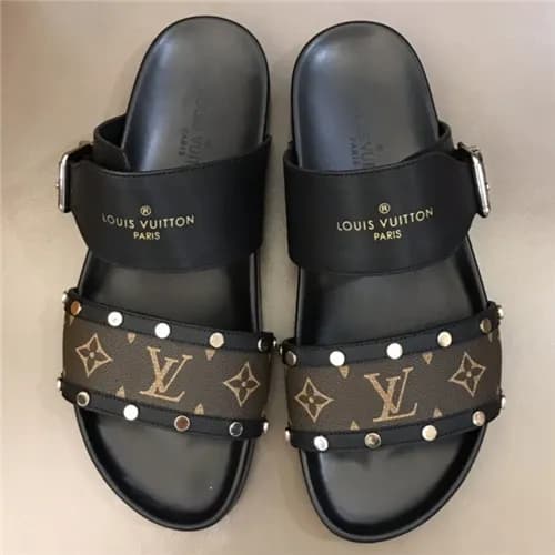 Louis Vuitton 2021 Men's Leather Slipper - 루이비… - 1