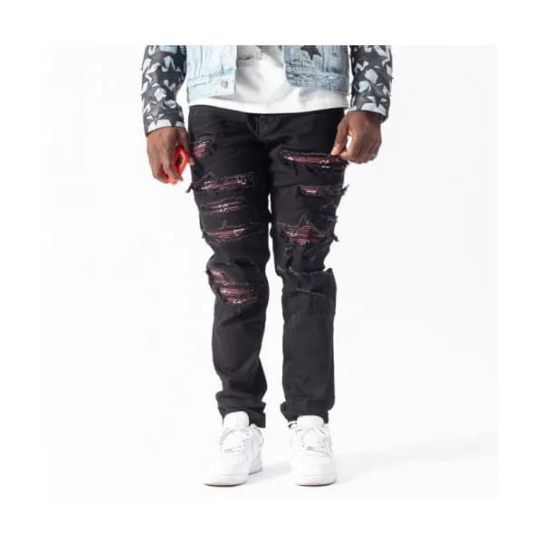 Amiri Mens Trendy Denim Pants Black - 아미리 2021 남성… - 1