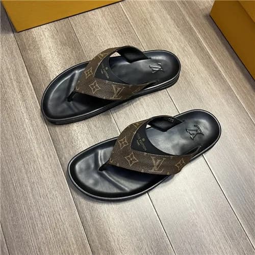 Louis Vuitton 2021 Men's Leather Slipper,LOUS2… - 1