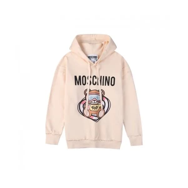 Moschino Mm/Wm Teddy Bear Cotton Hoodie Ivory - 모… - 1