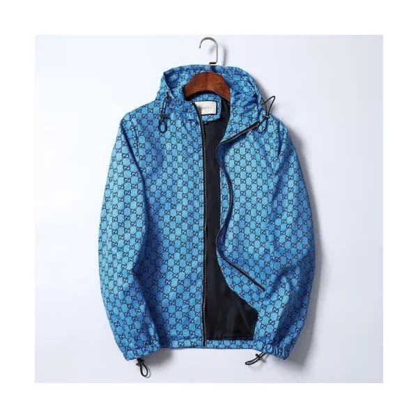 Gucci Mens Logo Casual Jackets Blue - 구찌 2021 남성 … - 1