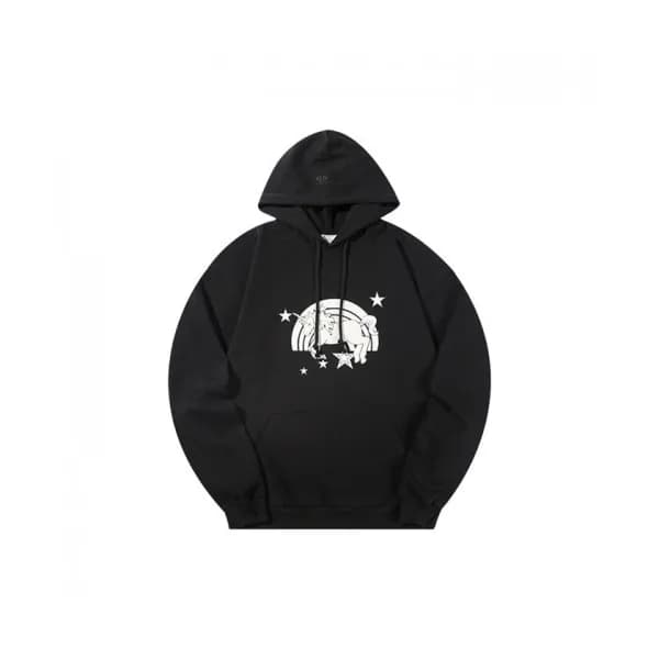 Vetements Mm/Wm Logo Oversize Cotton Hoodie Black… - 1