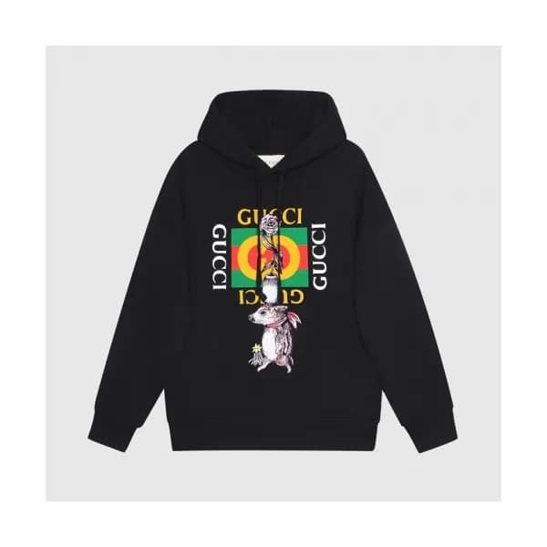 Gucci Mm/Wm Logo Casual Hoodie Black - 구찌 2021 남/… - 1