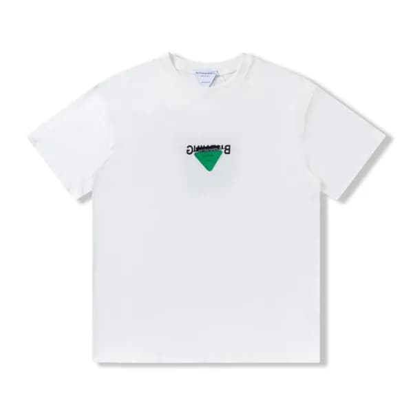 보테가 남자 크루넥 화이트 반팔티 - Unisex White Short-sleeved Ts… - 1