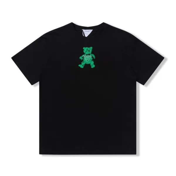 보테가 남자 크루넥 블랙 반팔티 - Unisex Black Short-sleeved Tsh… - 1